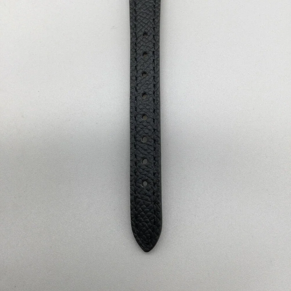 Seiko Watch Womens 26mm Gold Tone 1N00-0D59 Black Leather Band New Battery - Picture 11 of 15